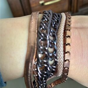 Mixed Metal Bracelet Set